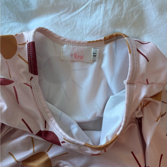 Sunny Delight Kids Dress in Pink and Gold - Picture 3 of 4